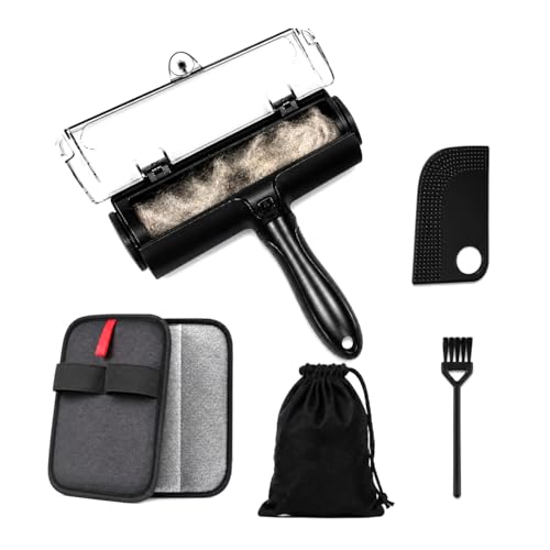 5-Piece Pet Hair Remover Kit for Dogs & Cats – Reusable Lint Roller, Deshedding Grooming Glove & Fur Remover for Couch, Furniture, Carpet, Clothes & Car Seats