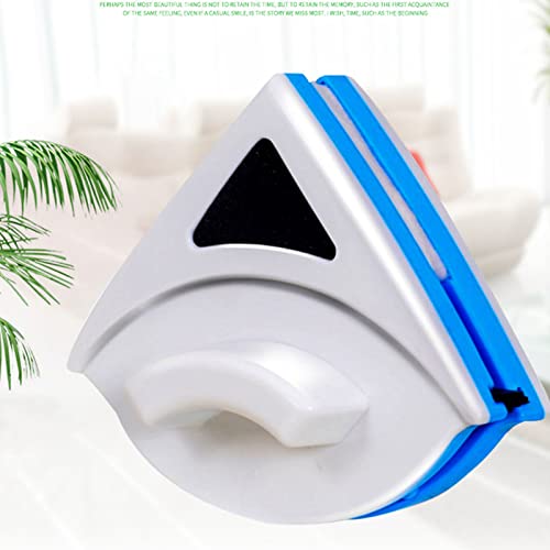 Magnetic Window Cleaner, Magnetic Windshields Cleaner Tool, Blue Triangle Shape Single Sided Magnetics Glass Wiper Washing Brush Tool P3‑8mm