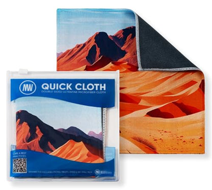Microfiber Wholesale Quick Cloth Glasses Cleaning Cloths–8x8 Desert 1-Pack with Case | Double-Sided Lens Cleaner for Eyeglasses, Camera, Screens & Glass | Reusable Microfiber Glass Polishing Cloths - color: Desert, size: 8"x8"