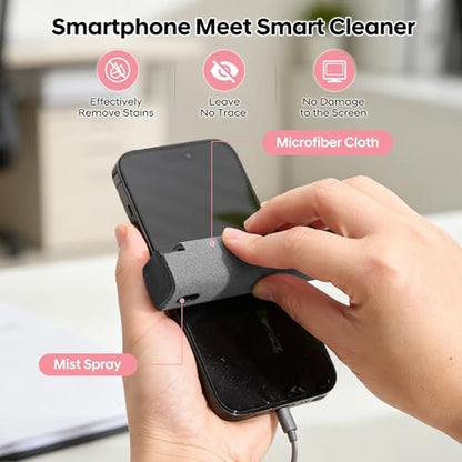 YTT Screen Cleaner, Screen Cleaner Spray Kit with Ultra-Fine Microfiber Cloth, Touchscreen Mist Cleaner for iPhone, iPad, MacBook, Laptop, Monitor & TV, Streak-Free Cleaner, Gray & Light Gray, 2 Pack - color: Grey+Light Grey