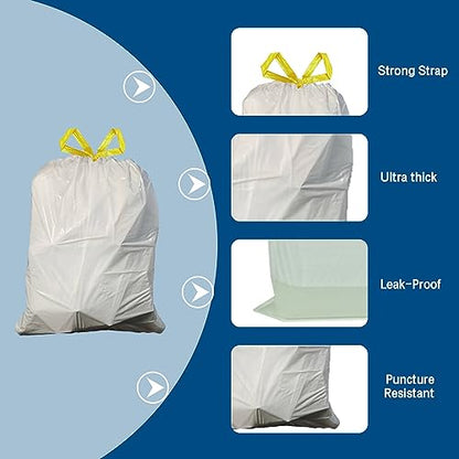 Large Trash Bags, Big Tall heavy duty 21 Gallon/ 50-90 Liter Drawstring Trash Bags, Easy-Dispense Leaf Roll, tear-free design, Extra-Strong Unscented 30 Count for Kitchen & Household & Commercial. - style: 21 Gallon 30 Count