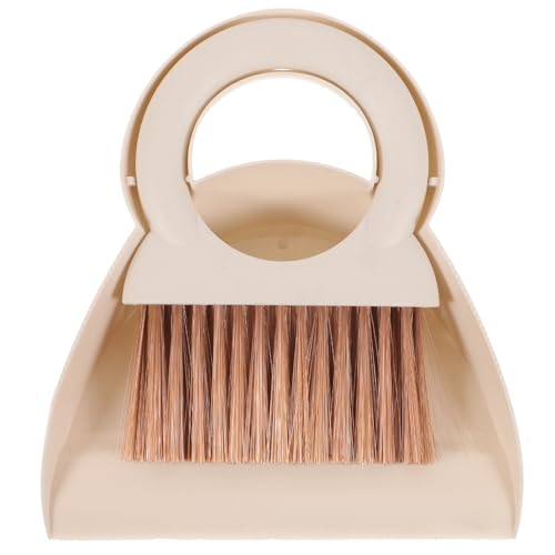 minkissy 1set Mini Broom and Dustpan Set Portable Handheld Cleaning Brush and Dustpan for Quick Cleanups Dustpan and Brush Set for Home Office and Kitchen Cleaning