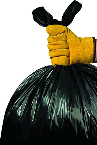 Aluf Plastics RCT-60 Star Sealed Coreless Rolls with E-Z Tie Flap Closure, 60 gal, Polyethylene, 38" x 58", Black (Pack of 100) - style: 55-60 Gal, 1.25 Mil Equiv, 100 Count