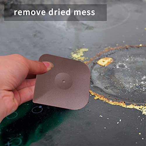 Plastic Pan Pot Dish Scraper Tool Set, Kitchen Nylon Food Scraper, Cast Iron Skillet Cleaner Pan Pot Scrubber, Kitchen Plastic Scrapper Non-Scratch (Brown) - color: Brown, size: 3-Pack