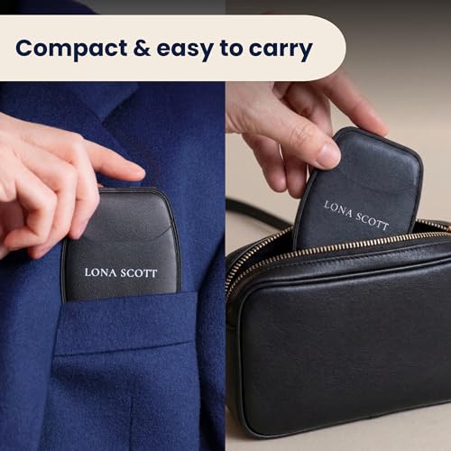 Pocket Lint Brush x2, Reusable Lint Remover & Lint Roller for Clothes, Travel, Pet Hair Remover, Dust & Dandruff