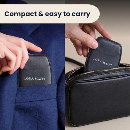 Pocket Lint Brush x2, Reusable Lint Remover & Lint Roller for Clothes, Travel, Pet Hair Remover, Dust & Dandruff
