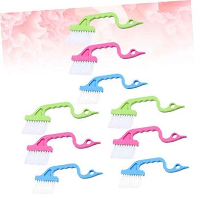 9pcs Swan Shape Window Groove Brush Handheld Cleaning Tool for Window Track Screen and Groove