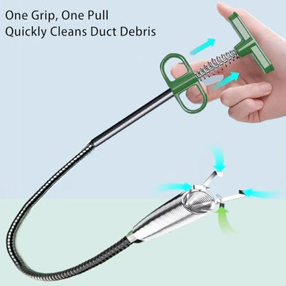 Upgrade Drain Snake for Hair Clogs, 61'' Four claw grabber pickup tool for Litter Pick, Home Sink, Drains, Toilet, Snake Drain Hair Remover - style: T-61 IN