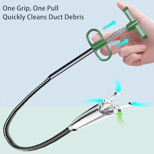 Upgrade Drain Snake for Hair Clogs, 76'' Four claw grabber pickup tool for Litter Pick, Home Sink, Drains, Toilet, Snake Drain Hair Remover - style: T-76 IN