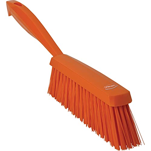 Vikan 45897 Bench Cleaning Brush, Polypropylene/Polyester Medium Bristle Dustpan Brush & Sweeper, 14 Inch, Orange - color: Orange, size: 4589