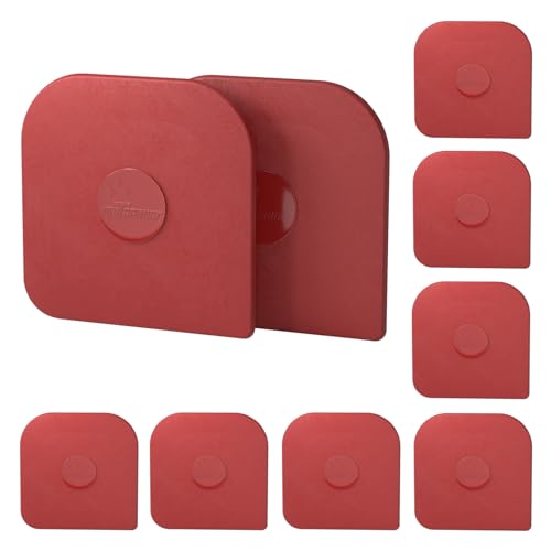Pan Scraper, 10 Pcs Pot Scraper Plastic, Pot Scraper Non Scratch for Cast Iron, Pot and Pan Cleaning, Sturdy Scraper Kitchen Tool, Red - color: Red, size: 10 Pcs