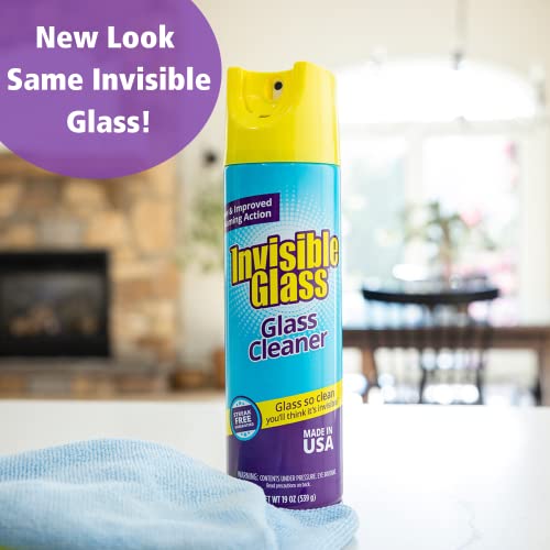 Invisible Glass 91160 Premium Aerosol Glass and Window Foaming Cleaner Spray – Cleans Glass, Windows, Mirrors, Shower Doors, and More – Streak-Free, Ammonia-Free, Tint-Safe – 19 oz - size: 19 Ounce (Pack of 1)