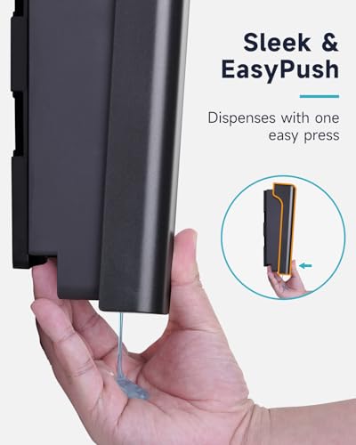 AIKE EasyPush Liquid Wall Mount Soap Dispenser,11.8 fl.oz. for Commercial and Home(Dark Silver) - color: Dark Silver, size: Single Chamber