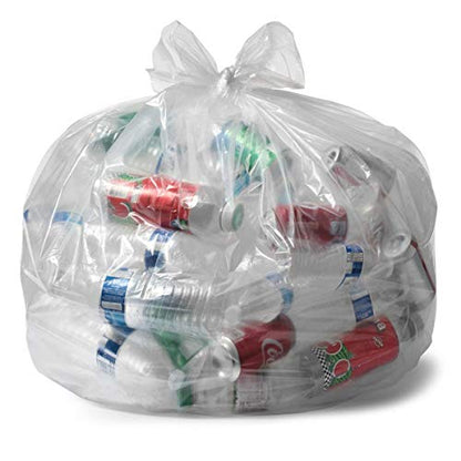 Aluf Plastics 36012CL 20-30 Gallon 1.2 MIL Thick Clear Heavy Duty Trash Bags - 30" x 36" - Pack of 100 - For Recycling, Kitchen, Contractor, & Outdoor