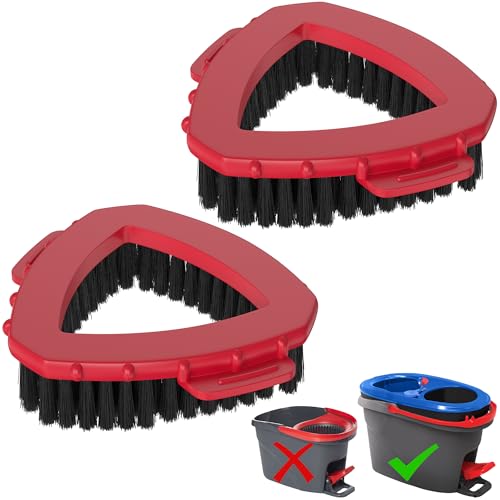 Mop Scrubber Attachment Scrub Brush Head for O-Cedar 2-Tank Spin Mop Scrubber Accessories Scrubber Mops Head for Ocedar Floor Cleaning Mops Replacement - color: 2 Tank, size: 2 Brush Head