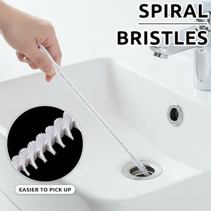 Flexible Drain Cleaning Brush for Sink Pipe Hair Removal and Clog Prevention Suitable for Kitchen Bathroom and Tub