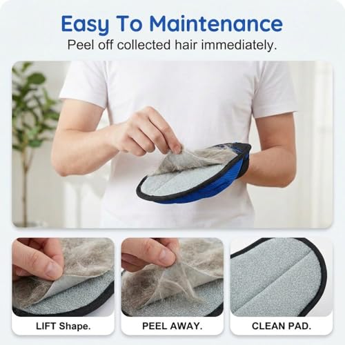 2026 New Pet Hair Removal Glove Cat Dog Fur Remover Reusable Furniture Couch Lint Remover Tool (1PC) - color: 1pc