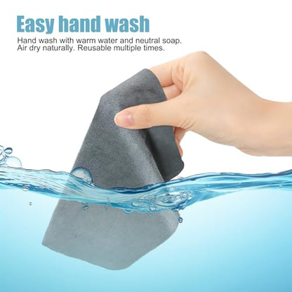 TENOC 6 Pack Microfiber Cleaning Cloths for Electronics, Camera Lenses, Eyeglasses, Cell Phone and Laptop Screens, Safe and Effective Wipe Kit, Gray (6"x6")