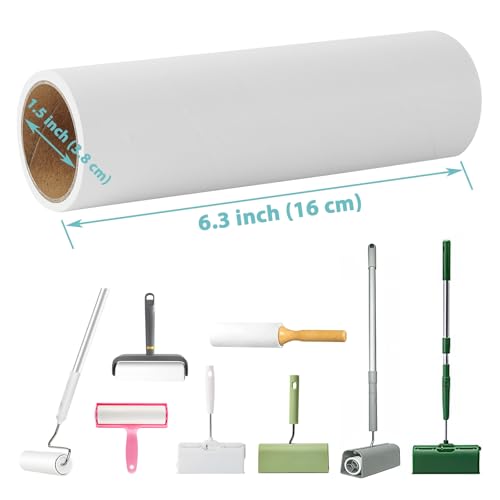 Lint Roller Refills 6.3 inch Great Value 10 Pack Extra Sticky Lint Remover Refills for Pet Hair Clothes Floor 6.3 inch Wide Lint Roller Replacement Refills - size: 10-Pack
