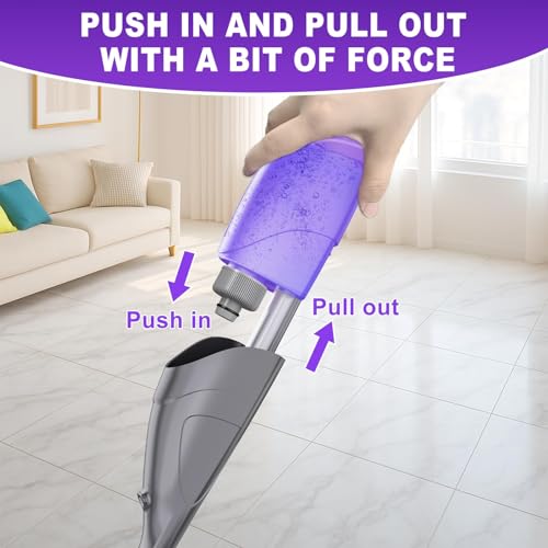 Spray Mop for Floor Cleaning with 2 Washable + 2 Disposable Pads & 520ML Refillable Bottle Bundles