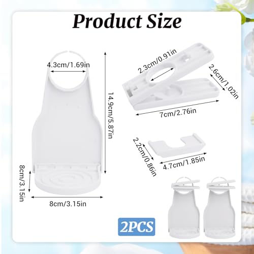 2 Pack Laundry Detergent Dispenser Cup Holder and Drip Catcher for Liquid Laundry & Softener, Laundry Room Organization and Storage, Detergent Bottle Cup Holder with Nozzle Button Switch