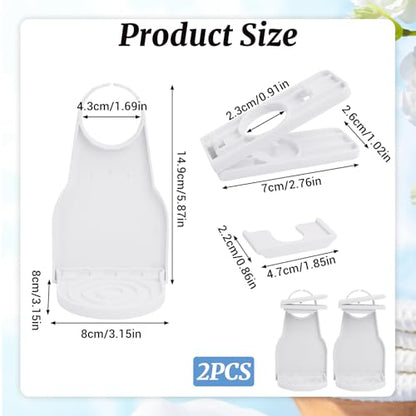 2 Pack Laundry Detergent Dispenser Cup Holder and Drip Catcher for Liquid Laundry & Softener, Laundry Room Organization and Storage, Detergent Bottle Cup Holder with Nozzle Button Switch