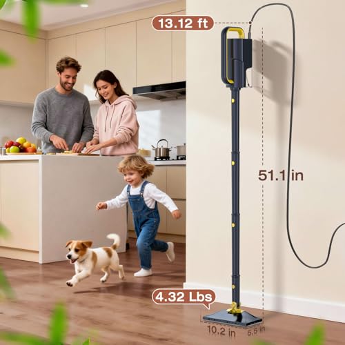 Steam Mop with Detachable Handheld Steam Cleaner, 10-in-1 Multi Accessories, Quick 10s Heat, 350ml and 2-Level Steamer for Cleaning Floor, Carpet, BBQ Grill, Tile, and Grout, Gray - color: Gray