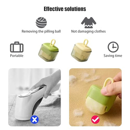 Mini Cube Washable Lint Remover,Portable Clothes Hair Ball Trimmer,Manual Sweater Cleaning Sticky Roller,Overcoat Pilling Shaver,Multipurpose Family Laundry Gadget,Household Debris Removal Tool(2pcs)