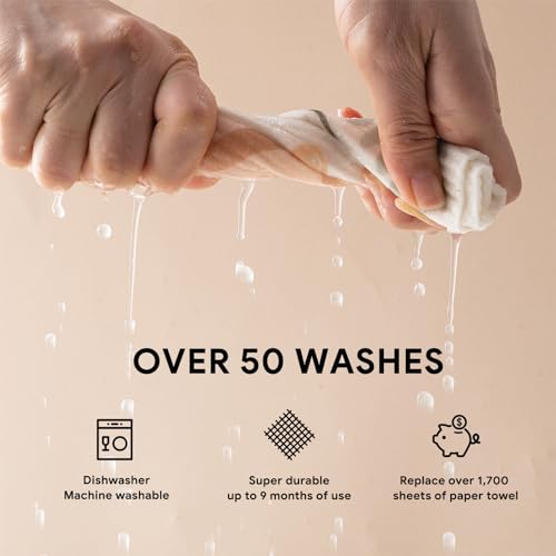 RECYCO Swedish Dishcloths for Kitchen | 6 Pack Birdsong and Blooms Washable Dish Rags | Cellulose Reusable Cleaning Paper Towels | Absorbent Counter Dish Cloth Sponge Kitchen Wipes, 8" L x 7" W - color: Birdsong and Blooms - 6 Pack