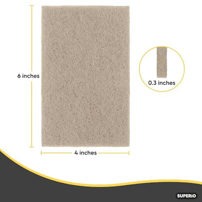 Natural scouring Pad Non-Scratching Natural Sisal Plant Based Scrubber Non-Scratch Cleaning Scrub Pads, Eco-Friendly Reusable Kitchen Scrubbing Pad Pack of 3, By Superio - size: Natural (3-pack)