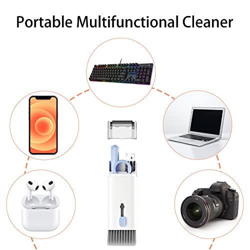 7 in 1 Electronic Cleaner kit - Keyboard Cleaner, Keyboard Cleaning Kit, Laptop Cleaner with Brush, Electronic Cleaner for Laptop/Phone/Computer/Screen (Give Away a Flannel Cloth) Blue