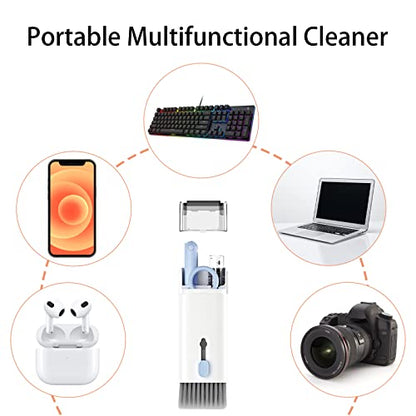 7 in 1 Electronic Cleaner kit - Keyboard Cleaner, Keyboard Cleaning Kit, Laptop Cleaner with Brush, Electronic Cleaner for Laptop/Phone/Computer/Screen (Give Away a Flannel Cloth) Blue