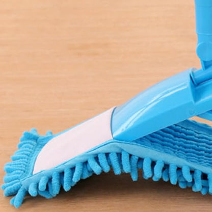 Generic 360 Deg Rotation Adjustable Length Efficient Flat Mop for All Floors, Dust Floor Mop, Stainless Steel Handle Design, Wet Dry Dual Use