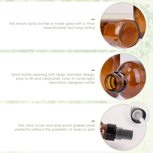 GIVAMEIHF 4oz Amber Glass Spray Bottles Mist Sprayer Set of 24,Empty Small Spray Bottle Fine Mist Spray Refillable Containers,Mini Travel Bottle Spray Bottle Make Perfect Oil,Perfume,Body Sprays - color: 4oz-24Pcs