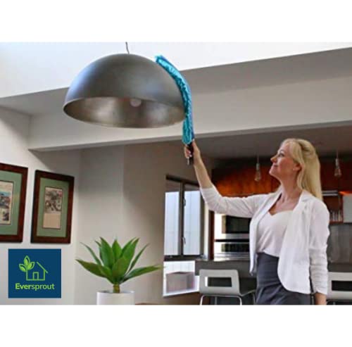 EVERSPROUT Flexible Microfiber Ceiling & Fan Duster (Pole Sold Separately) | Extra-Long 25'' Duster | Removable & Washable Sleeve | Bends to Clean Any Fan Blade | Twists onto Standard Threaded Poles
