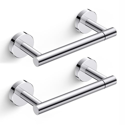 FORIOUS Toilet Paper Holder Wall Mount, Stainless Steel Rustproof Double Post Pivoting Tissue Roll Holder for Bathroom, Commercial Toilet Paper Dispenser (2 Pack, Chrome) - color: Chrome, size: Classic 2 Pack