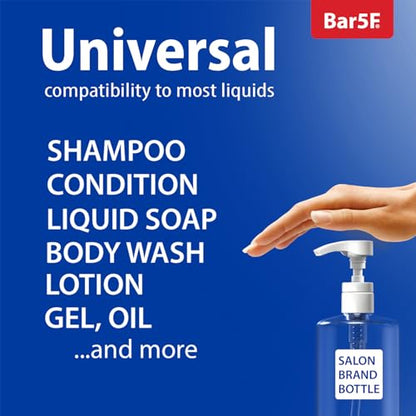 Shampoo/Conditioner Pump for Bottle, 1 L/33.8 oz., 2 Piece White, Replacement Dispenser Pump for Shampoo, Conditioner, Lotion and Soap - color: White