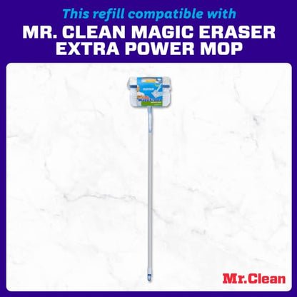 Mr. Clean Magic Eraser Extra Power Floor Mop Foam Refill Head with Water-Activated Micro-Scrubbers, White/Blue - size: 1 Count (Pack of 1)