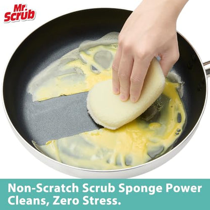 Mr. Scrub Sponges Kitchen Scrub Dish Sponge Scouring Pad, 24 Pack Cleaning Brush Scrubber Supplies for Soap, Dishwashing Dinnerware Sets Pan Pot Glass Dishwasher Sink Bathroom Towels Cloth Rags Holder - size: 24 Pack