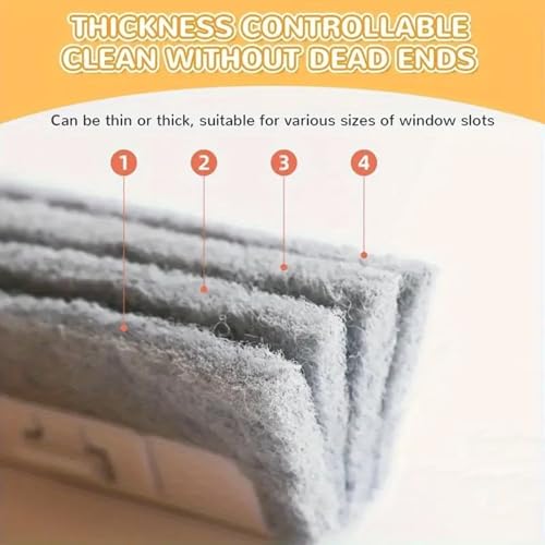 2PCS Crevice Cleaner 2-in-1 Groove Cleaning Tool - Window Frame & Door Track Brush - Handheld Sill Gap Scrubber for Home & Boat Cleaning