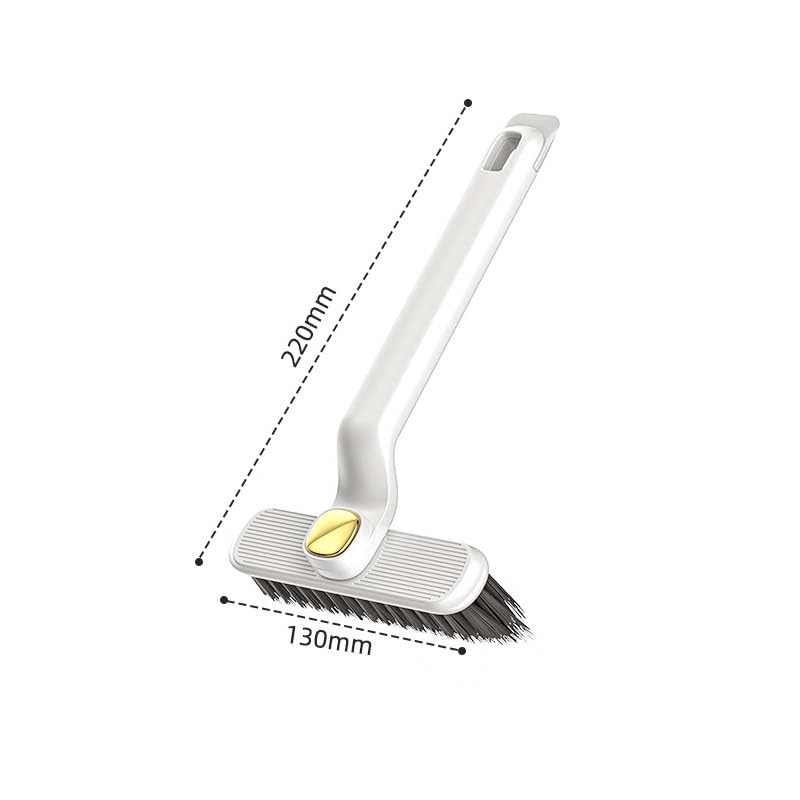 White Multi Purpose V Shaped Cleaning Brush,2 in 1 Scrub and Scrape Tool with Ergonomic Handle,Household Scrubbing Brush for Bathroom Kitchen Tile Gap Seam and Daily Surface Cleaning Work