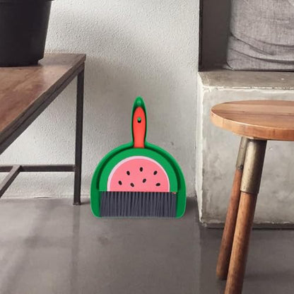 Small Dustpan and Brush Set, Watermelon Mini Dustpan and Brush Whisk Broom,Watermelon - color: Watermelon