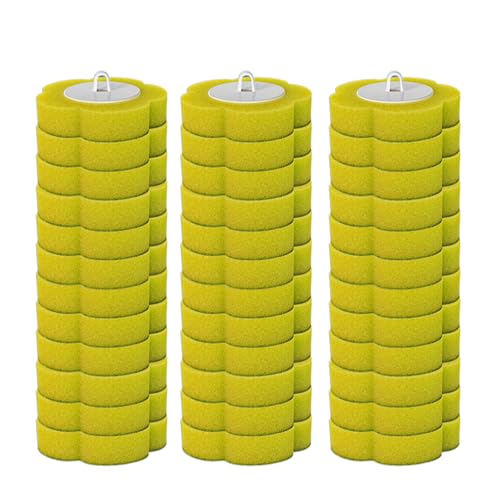 Disposable Toilet Cleaning System: Toilet Brush & Holder Kit with 18PCS Pre-Soaked Cleaner Wall-Mount Scrubbing Toilet Brush Bathroom Cleaning Kit (36-Pack Lemon Brush Head) - color: 36-pack Lemon Brush Head