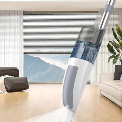 Mop with Sprayer - Dry Wet Duster Washable Pad, Floor Cleaning Kit, Stainless Steel Accessory Case Unit, Technical PP Hardware | for Kitchen Home Tile Laminate Apartment Bathroom 120cm