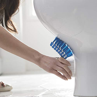 Clorox Multipurpose Flex Scrub Handheld Cleaning Brush with Removable Handle, Blue/White - size: 1 Count (Pack of 1)
