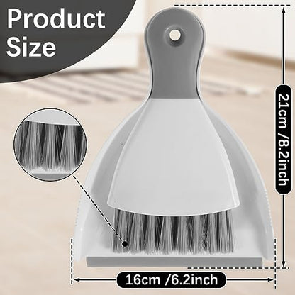 Mini Dustpan and Brush Set Portable Table Top Cleaning Brush and Dustpan Set Dining Table Crumb Sweeper with Soft Bristles Multipurpose Desktop Keyboard Cleaning Tools for Home Office