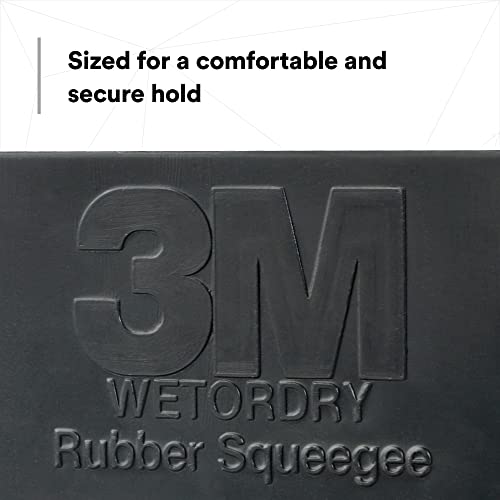 3M Wetordry Rubber Squeegee 05517, 2-3/4 in x 4-1/4 in, Comfort Fit, Flexible, For Wet Sanding - size: 1