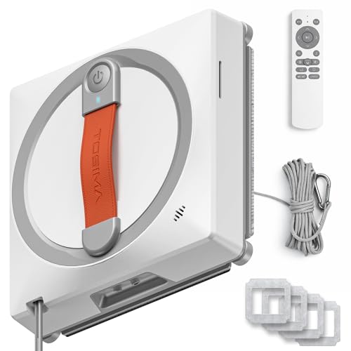 Tosima WA9C Pro Window Cleaning Robot with 4-Nozzle Dual Spray, AI Path Planning & Triple Safety System, 6 Cleaning Modes Remote Control Smart Window Robot for High-Rise Windows, Mirrors & Glass Doors