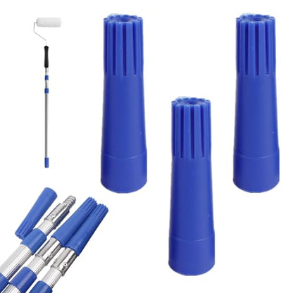 3 Pcs Blue Squeegee Adapter – Converts Threaded Tip to Standard Friction Taper Fit for Squeegee Cleaning Tools