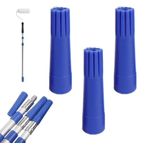 3 Pcs Blue Squeegee Adapter – Converts Threaded Tip to Standard Friction Taper Fit for Squeegee Cleaning Tools